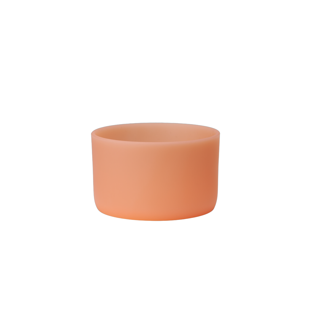 Bottle Boot 24oz in bright yellow silicone; small cylindrical form