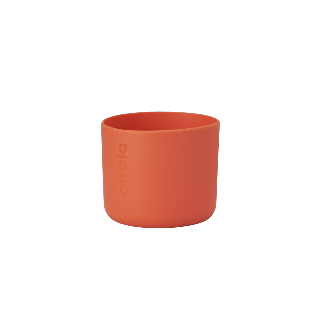 Bottle Boot 24oz in bright yellow silicone; small cylindrical form